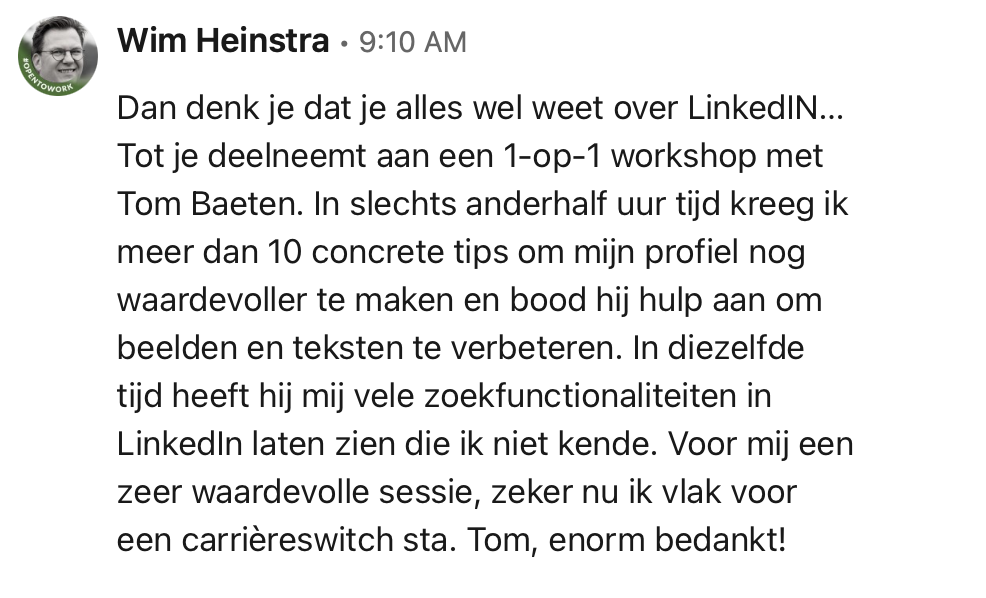 Testimonial Wim-Heinstra